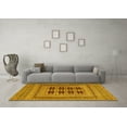thumbnail image 3 of Ahgly Company Machine Washable Indoor Square Southwestern Yellow Country Area Rugs, 8' Square, 3 of 4