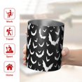 thumbnail image 5 of 12oz Coffee Tumblers Black Halloween Bat Silhouettes Stainless Steel Vacuum Insulated Travel Tumbler Coffee Cups Mug with Lid and Straw with Cleaning Brush for Cold & Hot Drinks, 5 of 5