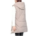 thumbnail image 5 of LYXSSBYX Puffer Vest Women Clearance Fashion Women Pocket Coat Long Jacket Winter Sleeveless Down Cotton Waistcoat, 5 of 7