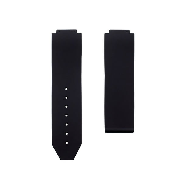 24MM RUBBER WATCH BAND STRAP SMOOTH FOR HUBLOT 44-45MM H BIG BANG WATCH BLACK