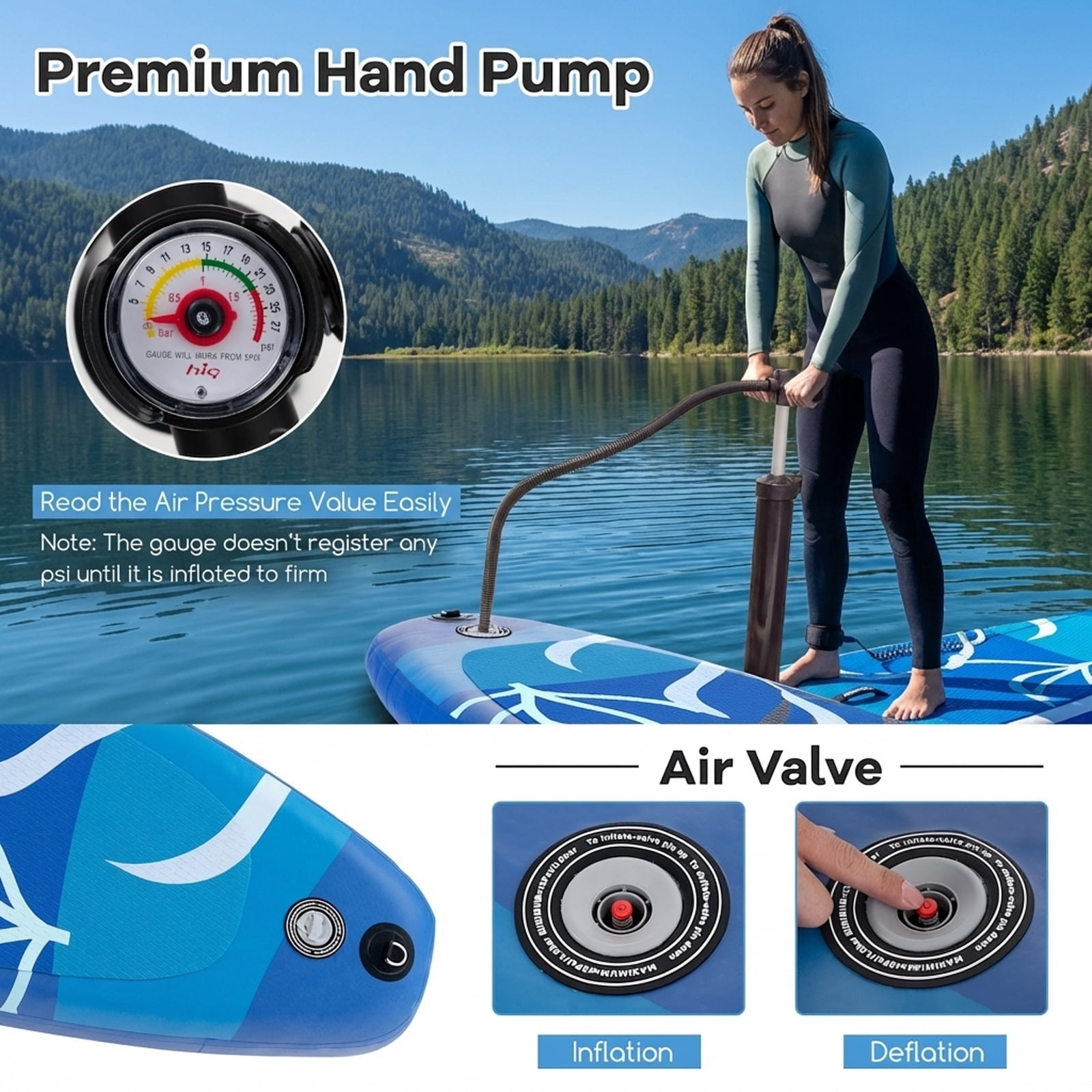 Airfind Inflatable Stand Up Paddle Board with Accessories-L