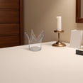 thumbnail image 2 of 1 candelabro creativo en forma de corona, portavelas de cristal para decoración del hogar, 2 of 7