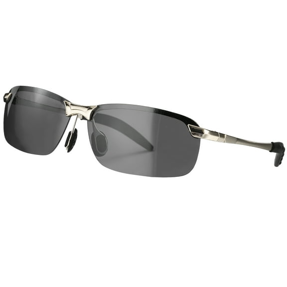 Sport Sunglasses Cycling Polarized Sun Glasses for Men Mountain Bike Driving Fishing Running, Gold/Gray