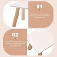 thumbnail image 3 of KAKOWELY Mini Tea Table Model Wooden Tea Table Model Miniature End Table Doll House Decor Mini House Decoration3.86"X1.89"X1.77", 3 of 5