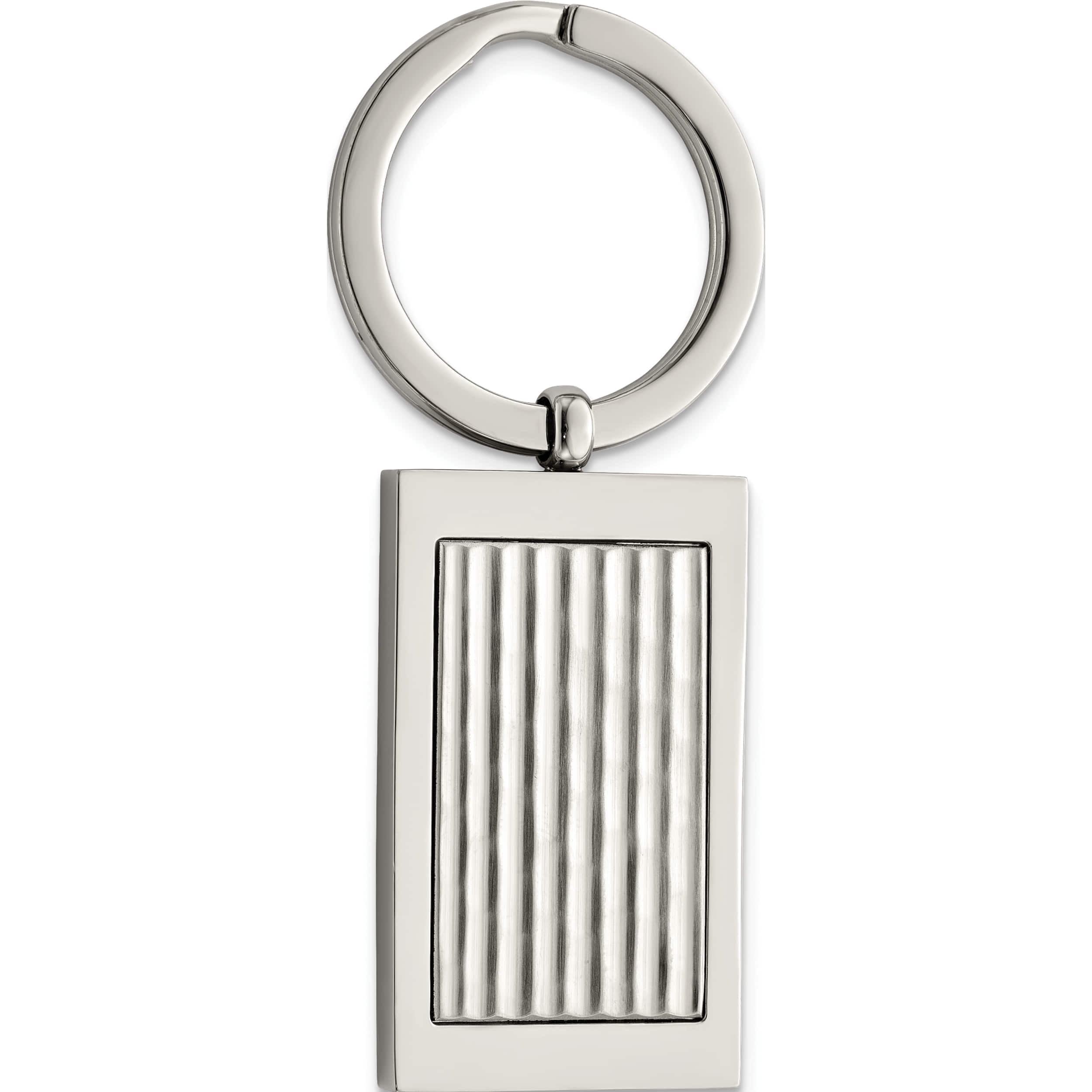 Stainless Steel Polished And Textured Key Ring Made In China srk127