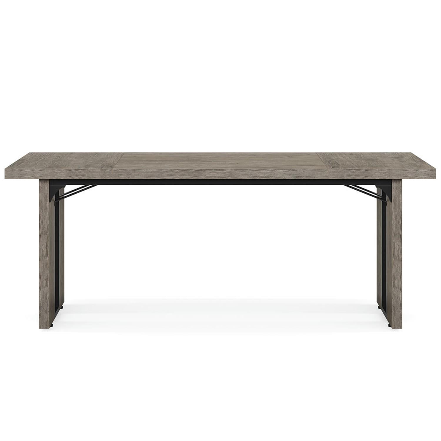 Demi Bonn 70" Executive Computer Desk, Modern Duty Study Writing Gaming Table for Home Office, Rectangle Conference Table, Gray