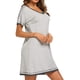 thumbnail image 4 of Camisones de mujer Camisa de dormir de manga corta Camisa de dormir cómoda, 4 of 5