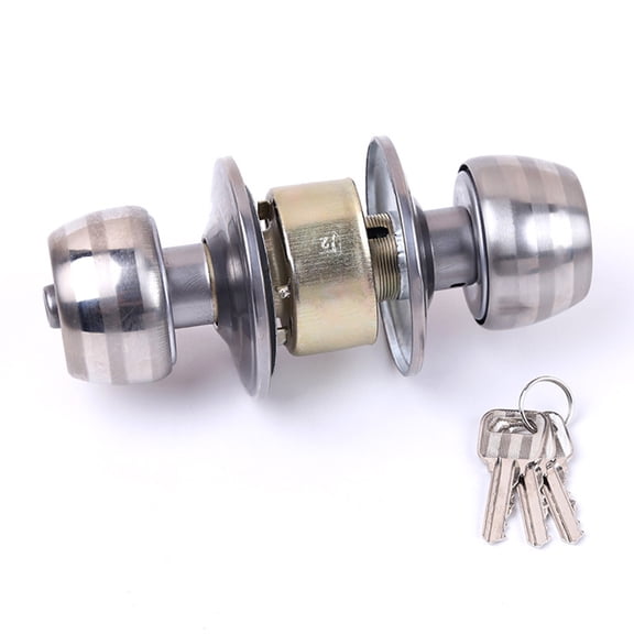 GOOHOCHY 1Set Easy Installation Ball Shaped Door Lock for Bathroom and Bedroom 6In