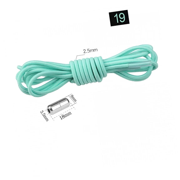 TUWAFE 2 Pair/4Pcs Tieless Elastic Shoe Laces for Sneakers, 23 Colors Shoelaces for Sneakers, Athletic Shoelaces, 39"