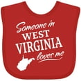 thumbnail image 3 of Inktastic Someone in West Virginia Loves Me Boys or Girls Baby Bib, 3 of 4