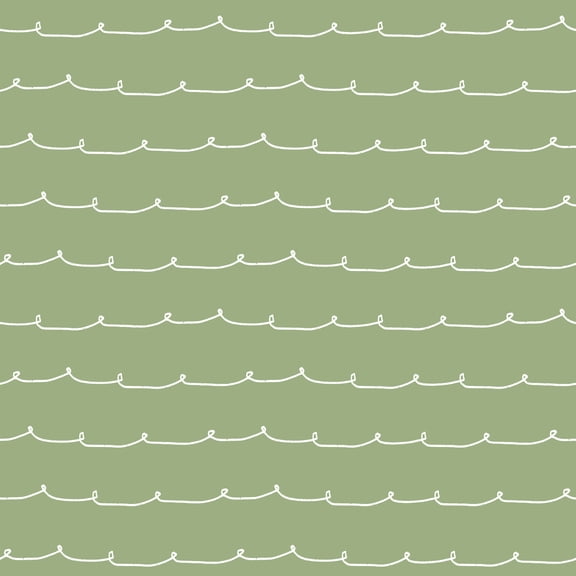 Advantage Wiggle Line Green Stripe Wallpaper