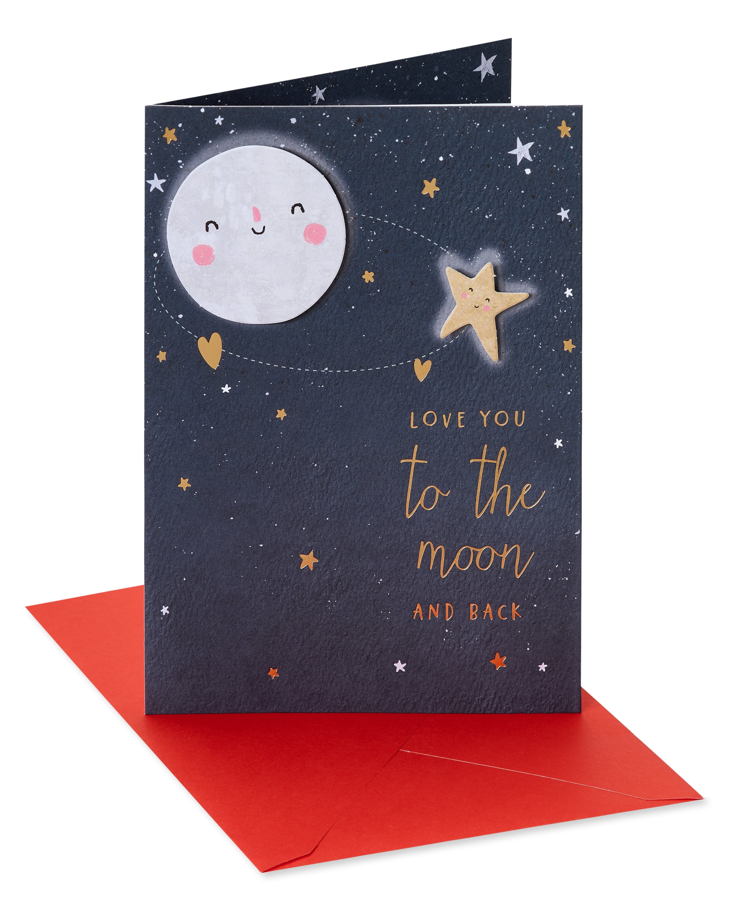 American Greetings Valentine's Day Card (Moon Sun and Stars)
