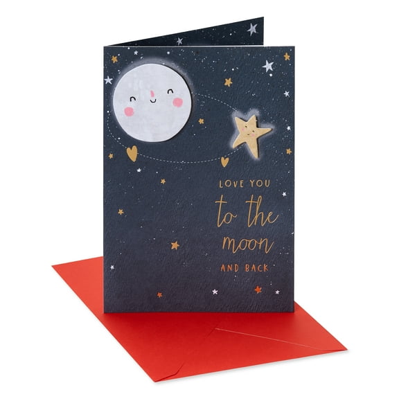American Greetings Valentine's Day Card (Moon Sun and Stars)