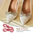 thumbnail image 4 of Uxcell 2 piezas de cordones de zapatos con rhinestones de 55" y cordones de diamante para reemplazo de zapatillas, rojo, 4 of 6