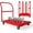 Red, variant on Wisykoke 2-in-1 Drywall Dolly Cart 2000LBS Capacity Panel Cart Dolly, 41x24 Inch Platform Truck with 1 Front and 4 Side Handrials, 5" Swivel Brake for Warehouse Garage Moving