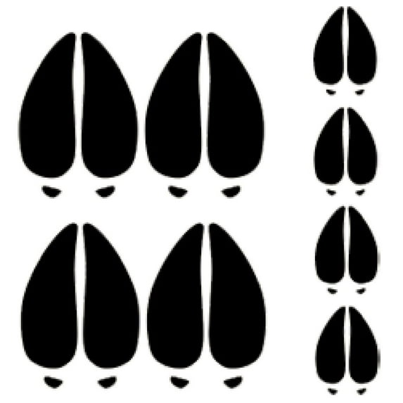 Western Recreation Vista Deer Prints Decal 6X6