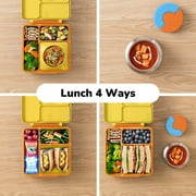 OmieBox Bento Box for Kids - Insulated Bento Lunch Box with Leak Proof Thermos Food Jar - 3 Compartments, Two Temperature Zones - (Sunshine) by OmieLife