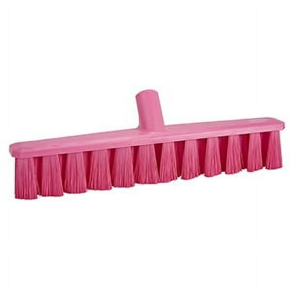 Vikan 16" UST Push Broom- Medium - Pink (3 Units)
