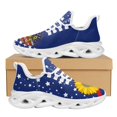 thumbnail image 1 of Nuevas zapatillas de moda para mujer con estampado de girasoles en blanco y negro, con cordones, suaves y resistentes al desgaste, elásticas., 1 of 6