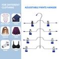 thumbnail image 3 of HEVIRGO 4 Tier Pants Clothing Hanger, Multi-layered Wardrobe Clothes Organizer Rack, Good Load-bearing Rustproof Non-slip Pant Hanger Household Supplies, 3 of 8