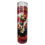 San Miguel Arcangel Red Perfumed Pillar Candle