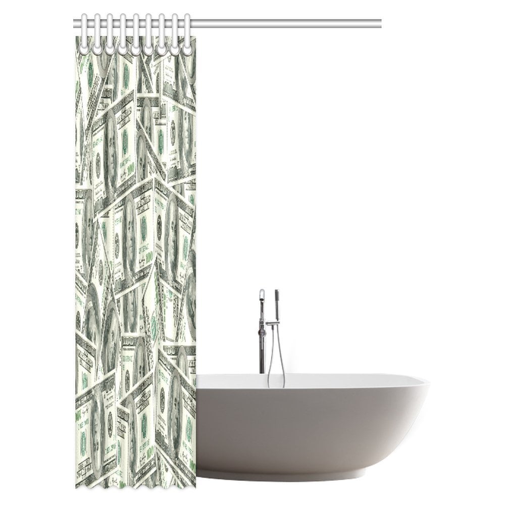 POP Funny Shower Curtain, Dollar Hundred Money Symbol Funny Lover Rich