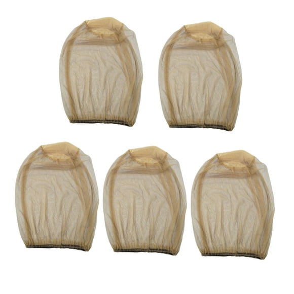 5 piezas de malla para la cabeza, usable, cómoda para escalar, jardinería, aventuras Amarillo