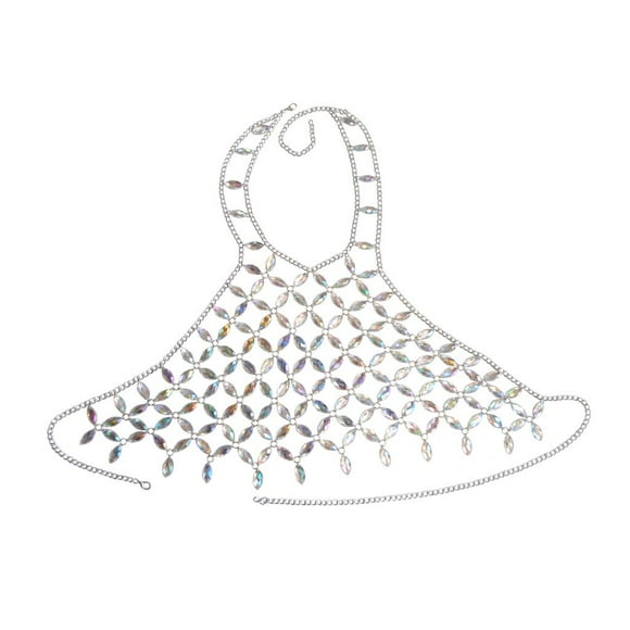 Arnés de cadena para el cuerpo para mujer bohemia, bikini para danza del vientre, joyería para el cuerpo en