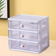 thumbnail image 6 of Desk Organizer with Drawer Desk Storage Boxes Container Makeup Holder Jewelry Cabinet Office Tabletop Organization Tidy for Countertop Drawers White, 6 of 9
