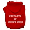 thumbnail image 5 of Christmas Pet Dog  Cat Hoodie Screen Printed, "Property of North Pole", 5 of 11