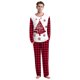thumbnail image 1 of Conjuntos de pijamas de Papá Noel con estampado de árbol de Navidad para parejas Otoño Invierno Casual mujer cuello redondo manga larga pantalones a cuadros pijama mujer, 1 of 4
