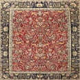 thumbnail image 1 of Ahgly Company Indoor Square Traditional Saffron Red Persian Area Rugs, 3' Square, 1 of 6