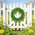 thumbnail image 4 of Spring Wreaths for Front Door, Boxwood Wreath Front Door 14'' Artificial Spring Wreaths for Front Door Farmhouse Wedding Green Year Round Indoor Outdoor for Spring Wreath, Easter Wreaths, 4 of 6