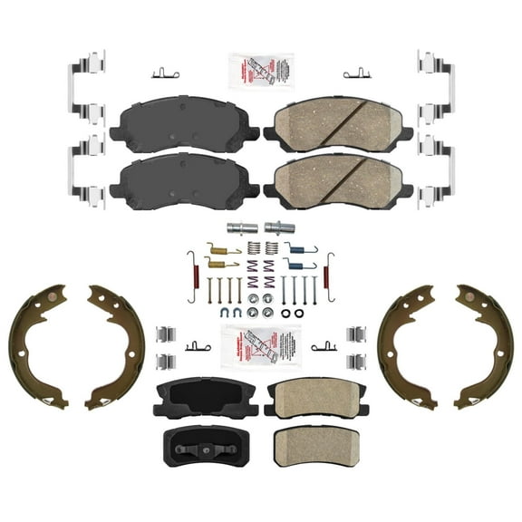 AmeriBRAKES Ceramic Brake Pads For Mitsubishi Outlander 2010-2012 W/ 3rd Row