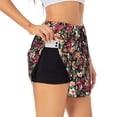 thumbnail image 3 of Lsque Many Kind Of Flowers Printed Women's Running Shorts with Liner Pockets,Elastic Quick Dry Workout Athletic Gym Yoga Shorts,Womens High Waist Shorts-Medium, 3 of 9
