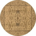 thumbnail image 1 of Ahgly Company Indoor Round Oriental Brown Industrial Area Rugs, 5' Round, 1 of 4
