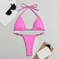 thumbnail image 3 of Women's Solid Multicolor Two Piece Swimsuit Tobikini With Removable Pads No Underwire Girls Swimsuits with Padding Women Swim Top Long Swim Tops Women with Bra plus Size Swimsuits for Women Swimming, 3 of 3