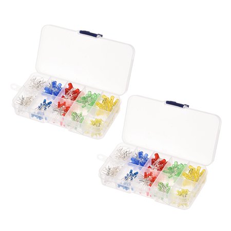 

Uxcell 3/5mm Cylinder Head LED Light Emitting Diode Bulbs Set 5 Colors 400 Pack