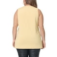 thumbnail image 4 of DARING DIVA Women's Plus Sleeveless Sparkle Sequin V Neck Tank Top 1X Gold, 4 of 6