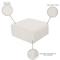 thumbnail image 2 of Meridian Furniture Arc Cream Boucle Fabric Ottoman, 2 of 7