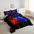 thumbnail image 3 of Castle Fairy Gradient Video Game Twin Comforter Sets,Abstract Ombre Gamer Bedding Set, 3 of 8