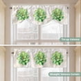 thumbnail image 3 of Tie Up Valance for Windows Green Succulent Curtains Valances Rod Pocket Valance Window Treatments Green Leaves Plants Balloon Curtains for Kitchen Living Room Bedroom Bathroom Decor 42x12 Inch, 3 of 9