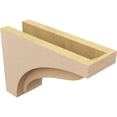thumbnail image 5 of 4"W x 12"D x 8"H Classic Helena Rough Cedar Woodgrain TimberThane Corbel, Primed Tan, 5 of 6