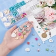 thumbnail image 5 of DIY Ocean Jewelry Making Finding Kit Including Starfish & Dolphin & Chips Synthetic Turquoise & Natural Shell & Imitated Gemstone Acrylic Beads Iron Ring Alloy Pendant & Clasps Mixed Color 406Pcs/box, 5 of 9