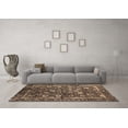 thumbnail image 3 of Ahgly Company Indoor Square Oriental Brown Industrial Area Rugs, 4' Square, 3 of 4