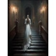 thumbnail image 1 of Impresiones de póster de arte de la Academia oscura para galería, decoración de sala de estar, Cráneo gótico, Casa Encantada, fantasma, novia, pintura en lienzo, arte de pared, 1 of 4
