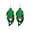 a, variant on YYKihy Women Fashion ST. Patrick's Day Green Drop Shape Printing Earrings Ear Studs