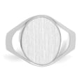thumbnail image 5 of Finest Gold 14K White Gold 11.0 x 13.0 mm Closed Back Signet Ring, Size 6, 5 of 5