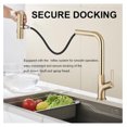 thumbnail image 3 of Brushed Gold Kitchen Faucet with Pull Down Sprayer, Single Handle 360° Rotating Sink Faucet, 3 of 5