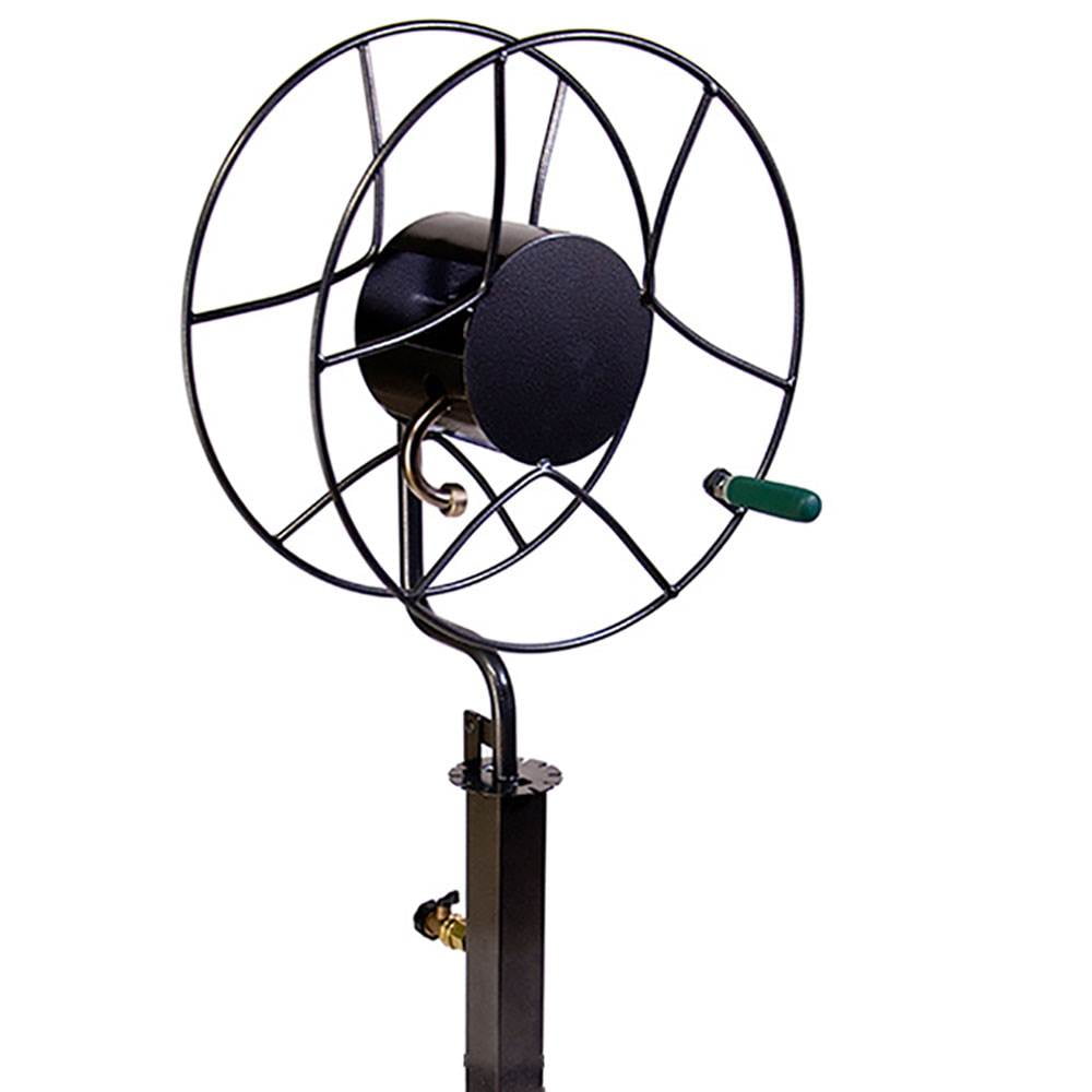 Yard Butler Free Standing Swivel Hose Reel - Water Hose Caddy For Yard or Garden - Outdoor Garden Hose Accessories, Water Hose Reel Rotate 360 Degree, Freestanding Metal Outdoor Water Pipe Stand